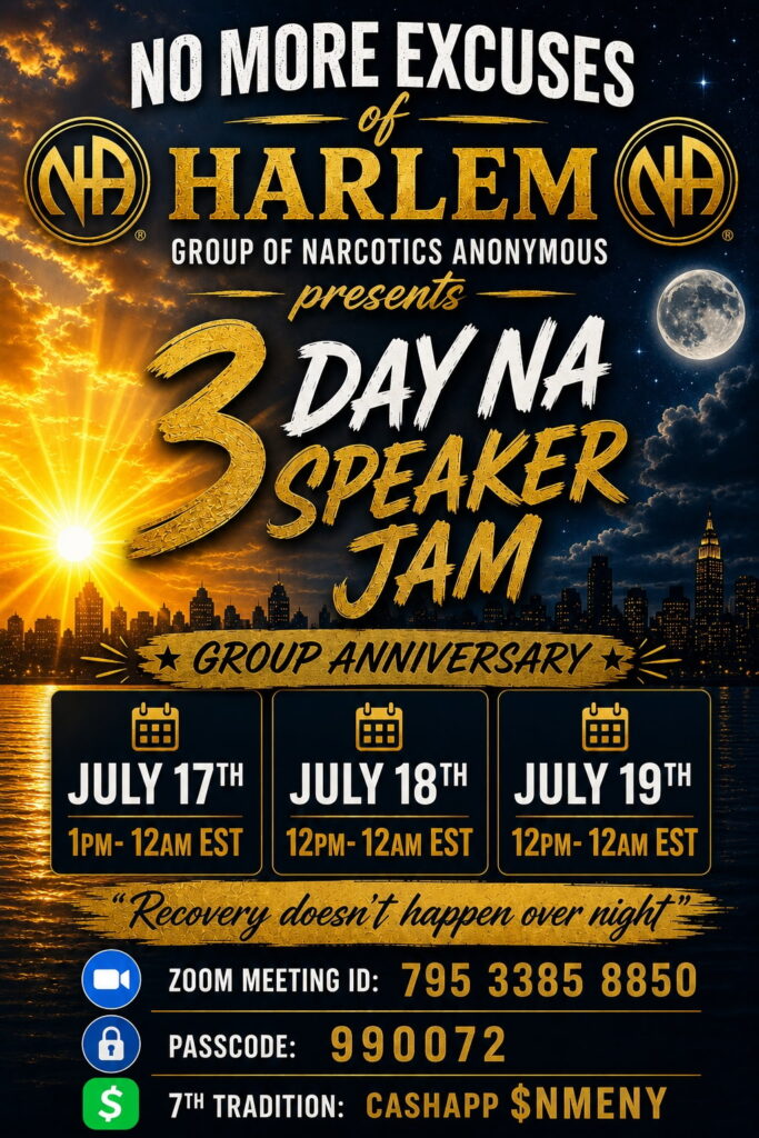 no more excuses of harlem na speaker jam flyer