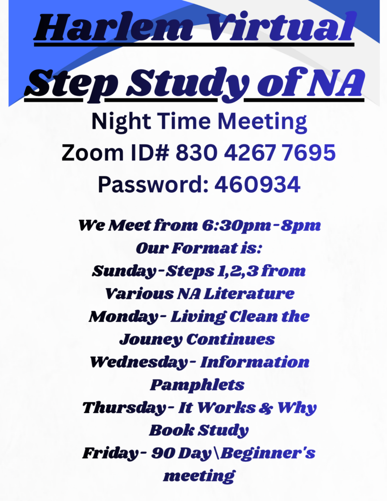 harlem virtual step study group flyer night