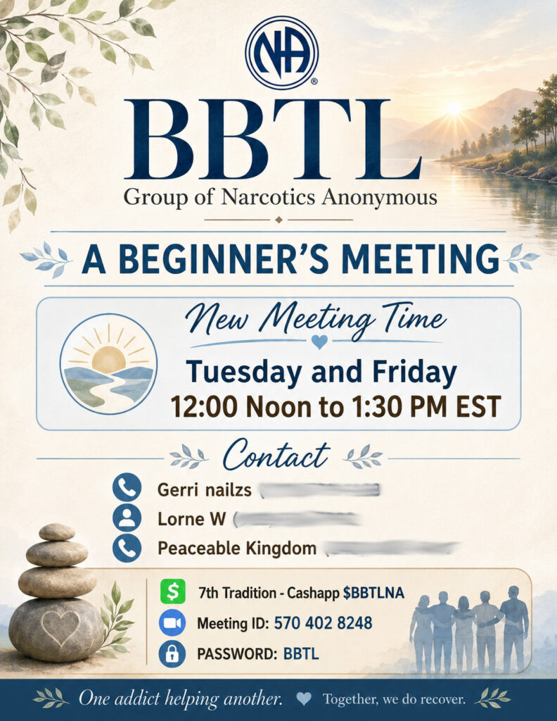 BBTL Group new meeting time flyer