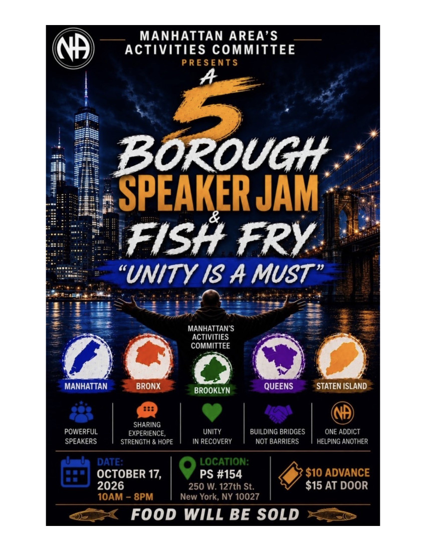 5-borough speaker jam and fish fry flyer october 17, 2026