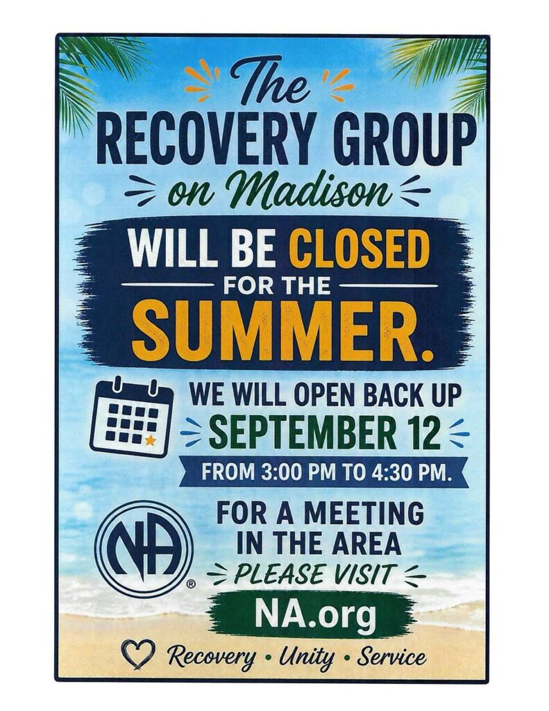 recovery on madison closed flyer